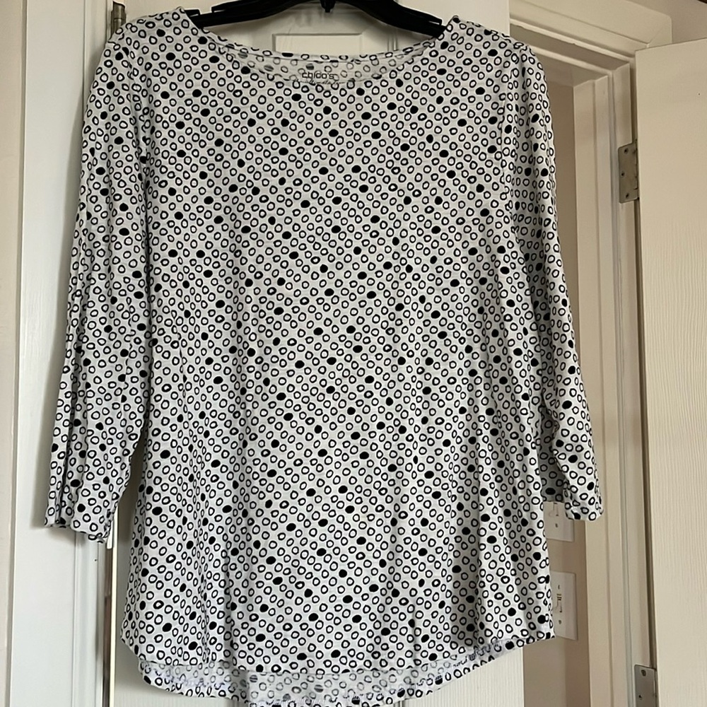 Chico’s Black and White Ultimate Tee